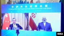 The foreign ministers of Iran and China discussed the nuclear deal via video conference. June 24, 2020