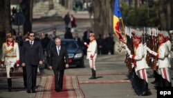 Preşedintele ales Nicolae Timofti la ceremonia de inaugurare în funcţie, 23 martie 2012