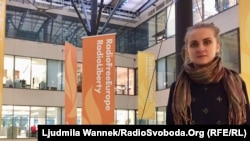 Олександра Дворецька, виконавчий директор «Восток-SOS» під час відвідин празького офісу Радіо Свобода, 10 листопада 2017 року