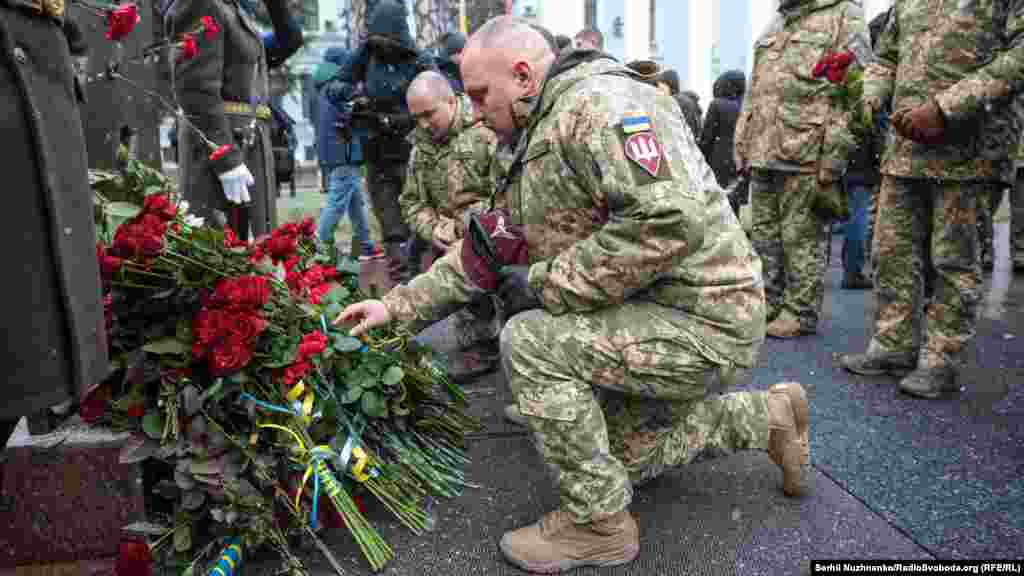 Ukraine — Commemoration of servicemen killed during the defense of the Donetsk airport, Kyiv, 20Jan2020