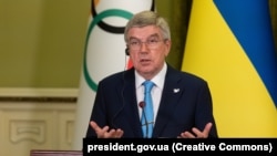 UKRAINE – President of the International Olympic Committee (IOC) Thomas Bach on his visit to Ukraine. Kyiv, 3 lipnya 2022