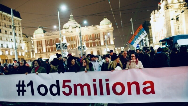 Šesti protest u Beogradu
