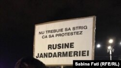 La protestul de vineri seară de la București