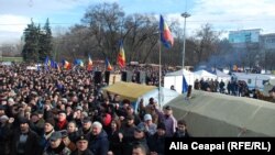 Protestul Plaformei DA în cenrtrul Chișinăului, 14 ianuafie 2016