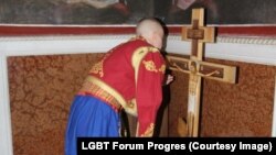 A photo from Vuk Adzic's baptism