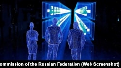 Stop-cadru dintr-un video online al Comisiei Electorale Centrale din Rusia intitulat „Cum funcționează votul electronic de la distanță”, 23 septembrie 2021.
