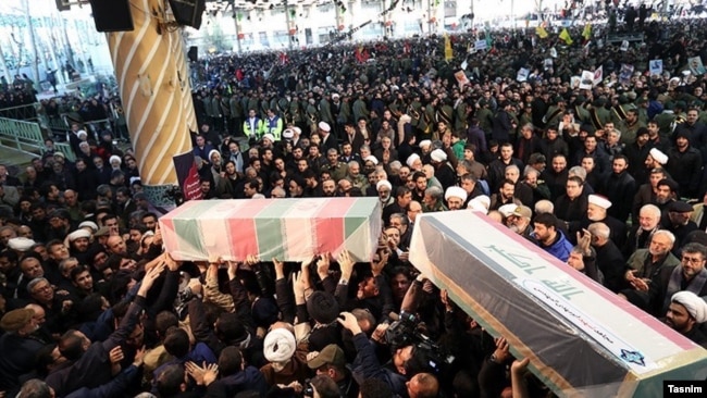 Soleimani's funeral in Tehran, December 6, 2020.