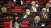 Armenia - Naira Zohrabian (L) and other deputies from the Prosperous Armenia Party attend a parliament session.