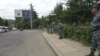 Armenia --Police forces patrol streets in Ijevan, July 19, 2019.