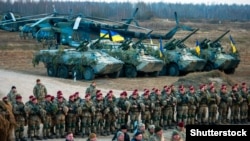 Українські військові на полігоні в Житомирській області