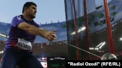 Hammer thrower Dilshod Nazarov won a first ever gold medal for Tajikistan at the Rio Olympics.