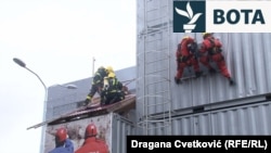 Stërvitje në Qendrën Humanitare Serbo-Ruse në Nish më 14 shkurt 2020. 