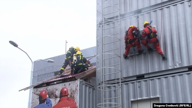 Stërvitje në Qendrën humanitare serbo-ruse në Nish, 14 shkurt 2020.