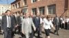 Nagorno-Karabakh -- President of Armenia Serzh Sarkisian visits a renovated school in Stepanakert, 29Aug2010