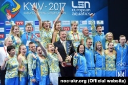 Сборная Украины стала первой на чемпионате Европы по прыжкам в воду, который проходил в Киеве в 2017 году