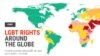 Карта мира, на которой разными цветами показана степень уважения прав геев