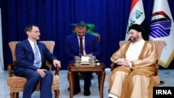 Influential Iraqi politician Ammar al-Hakim meeting with Joey Hood, Chargé d'affaires of the U.S. Mission in Iraq. May 19, 2019