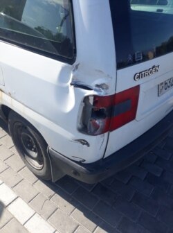 Пабітая машына Аляксандра Вараб'ёва