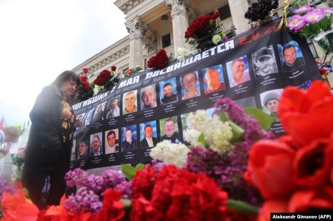 Портреты пророссийских активистов, погибших пять лет назад в Одессе