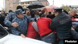 Дев'ятий день протестів у Вірменії. Єреван, 21 квітня 2018 року