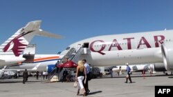 بوئینگ هواپیمایی قطر در نمایشگاه هوایی دبی