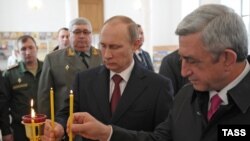 Vladimir Putin və Serzh Sarkisian 