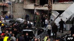 محل انفجار بمب در جنوب بیروت