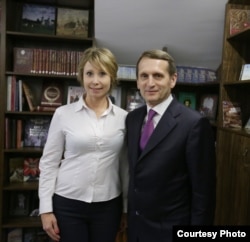 Ирина Балджи и председатель Госдумы России Сергей Нарышкин