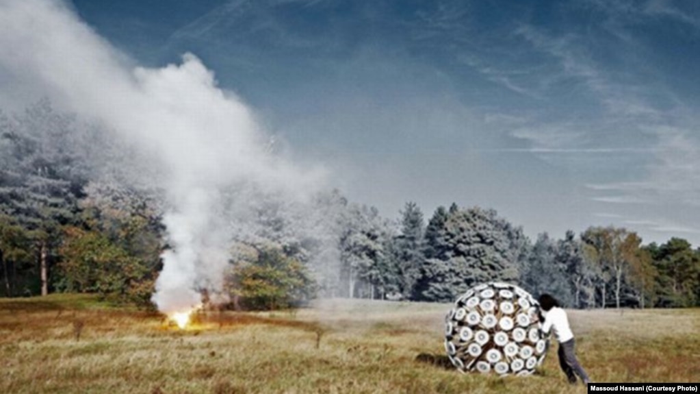 The Mine Kafon is much cheaper than traditional mine-clearing devices.