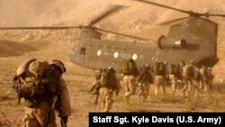 Trupat amerikane në Kandahar të Afganistanit. 