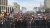 WATCH: Russians Protest Effort To Block Telegram Messaging App (natural sound, no subtitles)