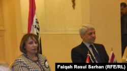 وزير النقل باقر الزبيدي مع نظيرته الاردنية لينا شبيب