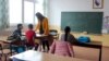 Migrants in the school in Bihac, Bosnia and Herzegovina