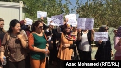 Iraq - Protest of teachers in Suleymaniya, 18Sept2014