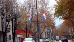 Zastave takozvane Herzeg-Bosne u Mostaru, arhivska fotografija