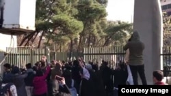 Tehran university protests on December 30.
