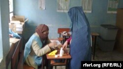 یکی از مراکز رای دهی در ولایت کندز