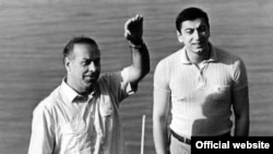 Azerbaijan – President Ilham Aliyev with his father Haydar Aliyev, undated