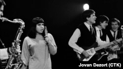 Czechoslovakia--Yvonne Prenosilova performing in Lucerna hall, Prague, 1965.