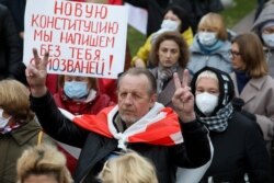 Оппозиционный Марш пенсионеров в Минске. 1 ноября 2020 года