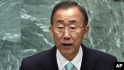 Генеральный секретарь ООН Пан Ги Мун. Нью-Йорк, 20 сентября 2011 года.
