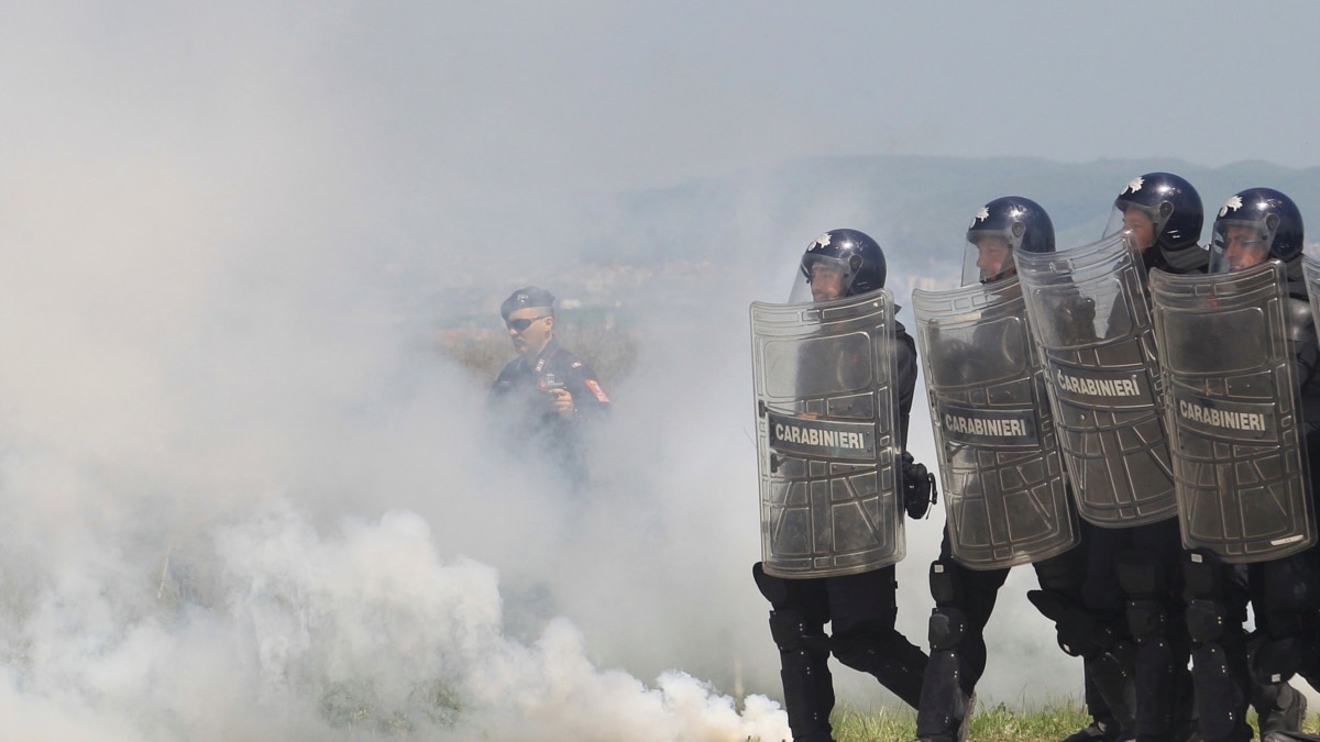 Kosovo, NATO Conduct Training Exercise Near Pristina Featuring Mock Riot