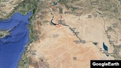 Місто Ракка на мапі Сирії