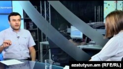 Адвокат Ерванд Варосян в студии «Азатутюн ТВ», Ереван, 17 августа 2017 г.