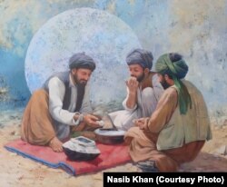 کليوال د ښوروا خوړلو پر مهال: نصيب خان