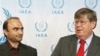 Austria -- IAEA deputy head Olli Heinonen (R) and Iran's deputy national security chief Javad Vaidi at a press conference after a meeting, in Vienna, 24Jul2007