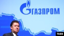 Gazprom CEO Aleksei Miller attends the annual general meeting of the company's shareholders in Moscow in June.