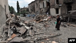 Руйнування після російського бомбардування у грузинському місті Ґорі, 9 серпня 2008 року