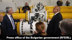 Premierul bulgar Boiko Borisov inaugurând o primă etapă a gazoductului Turkish Stream. 21 octombrie 2019