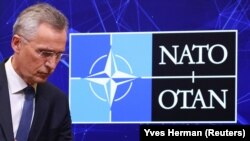 Генералният секретар на НАТО Йенс Столтенберг, 22 февруари.